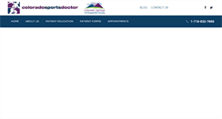 Desktop Screenshot of coloradosportsdoctor.com