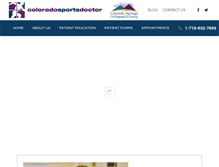 Tablet Screenshot of coloradosportsdoctor.com